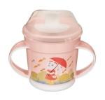 Поильник, Пластишка 320 мл арт. 431333233 с мягким носиком ручками и рисунком светло-розовый