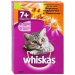 Корм для кошек, Whiskas (Вискас) 350 г Вкусные подушечки с паштетом для кошек старше 7 лет с мясом птицы