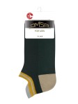 Носки мужские, Omsa (Омса) р. 36-38 (23-25) Active 114 Актив укороченные из хлопка Verde foresta темно-зеленый