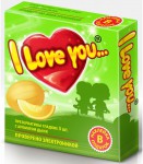Презервативы гладкие, I Love You (Ай Лав Ю) 3 шт с ароматом дыни