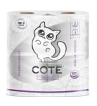 Туалетная бумага, Cote (Коте) 4 шт Хербс оф прованс 3 слоя рулон белая