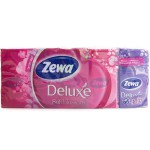 Платки носовые одноразовые, Zewa (Зева) 10х10 шт Делюкс весенняя коллекция трехслойные спайка