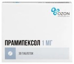 Прамипексол, таблетки 1 мг 30 шт
